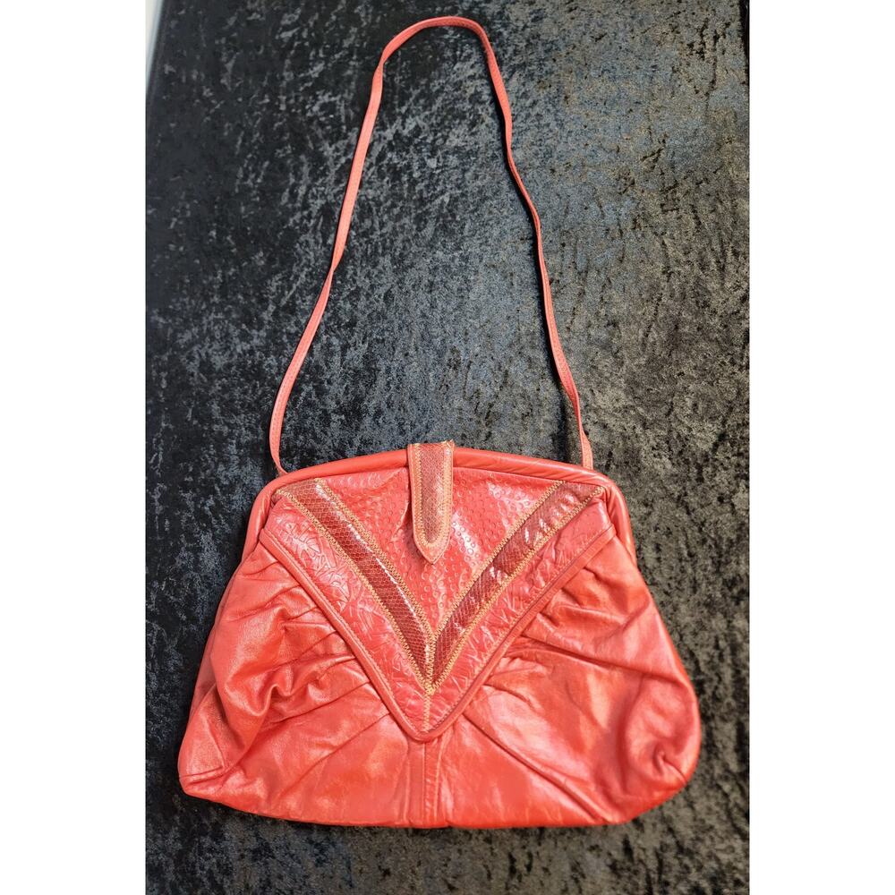 Vintage Pierre Mishael Red Leather Purse by La Bon Bag, Inc